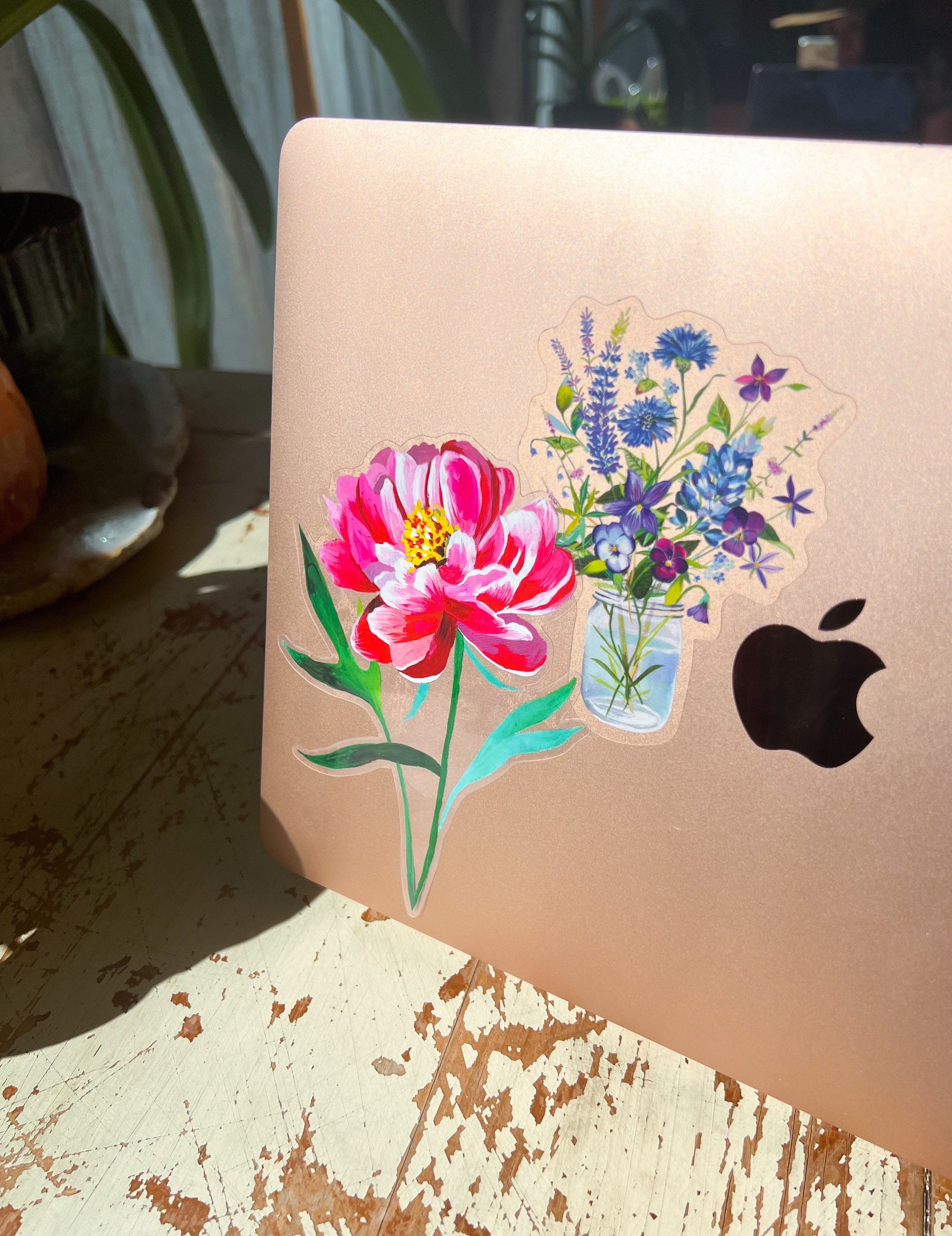 Peony - Clear Sticker