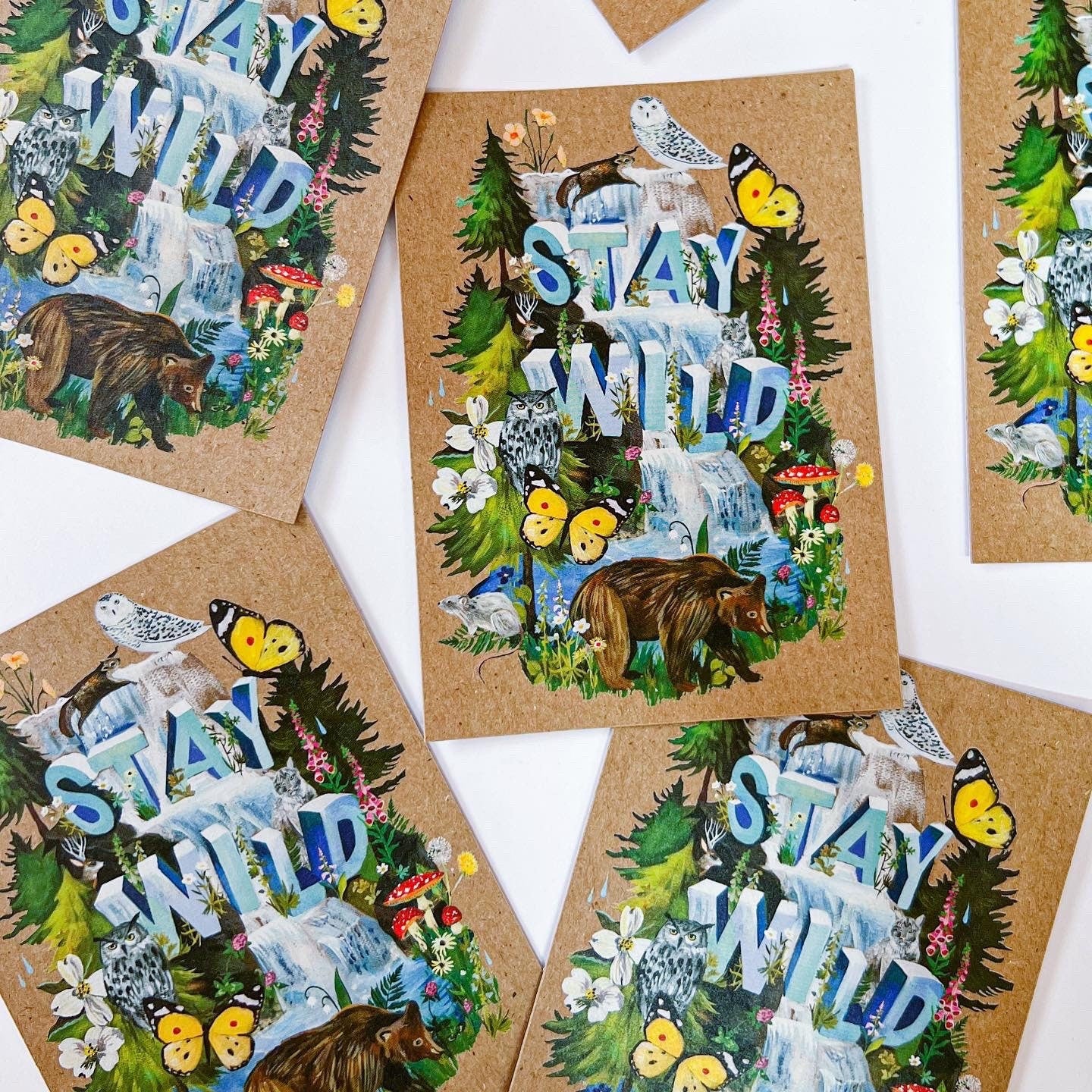 Stay Wild sticker on Kraft paper