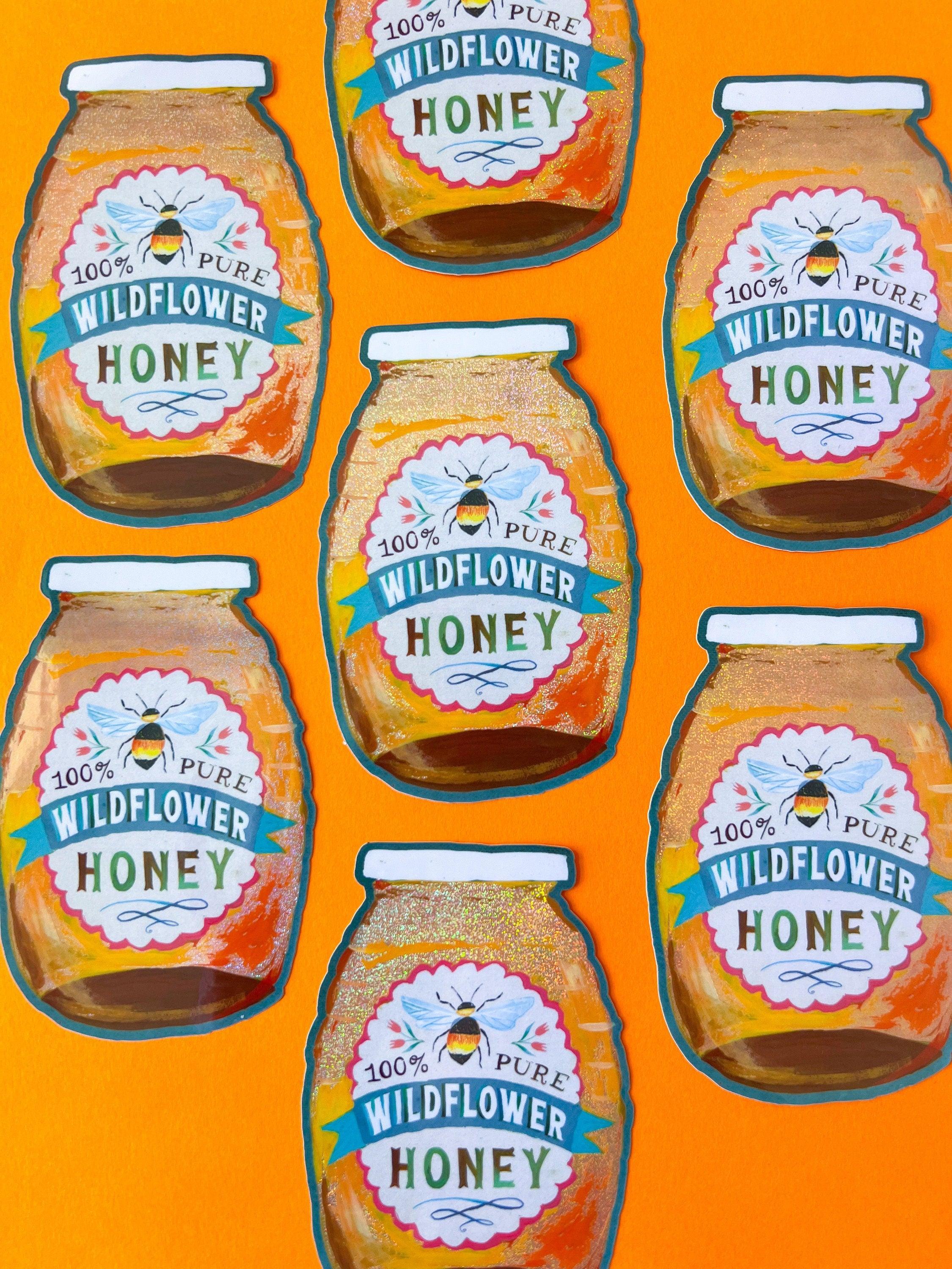 Glitter Honey Jar Sticker