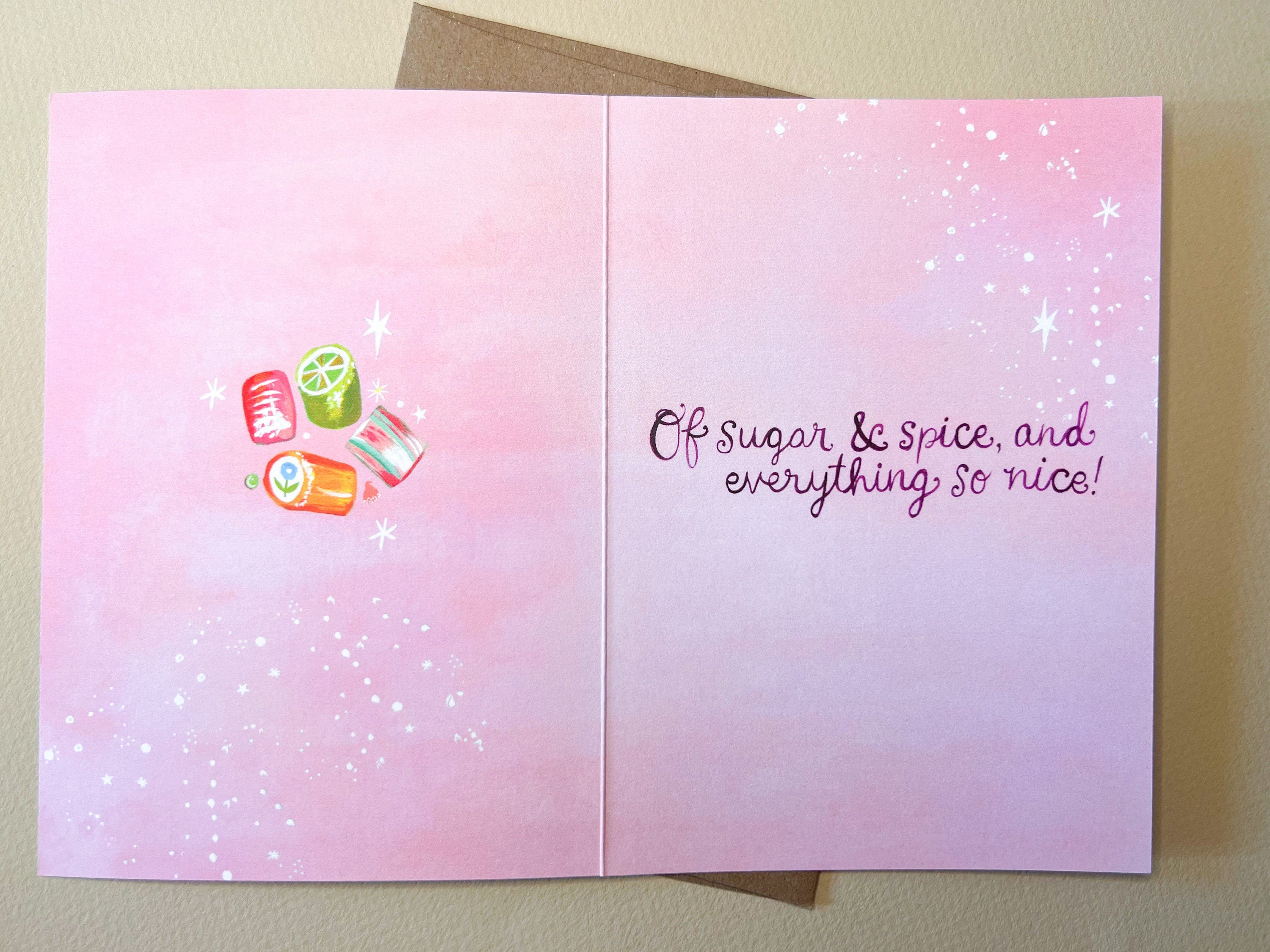 Ribbon Candy Holiday Card
