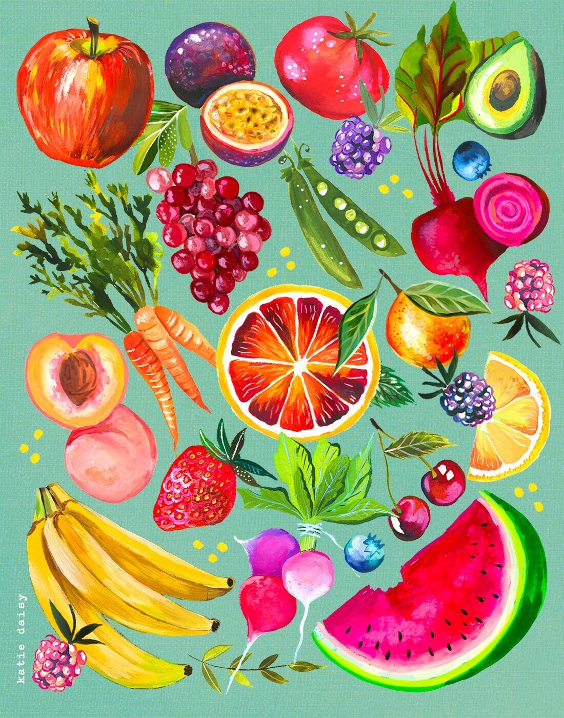 Fruit & Vegetable Art Print