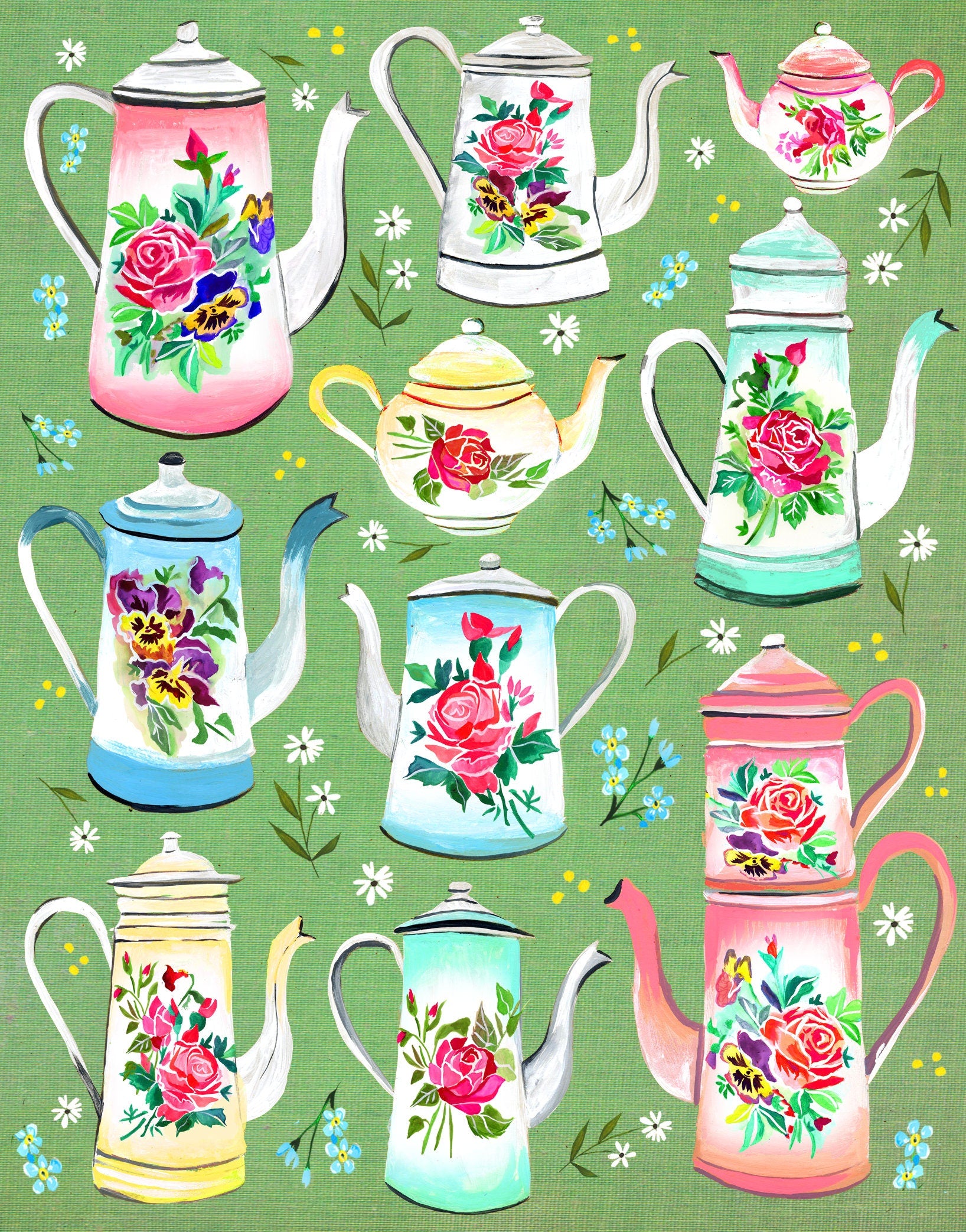 Antique French Enamelware Art Print