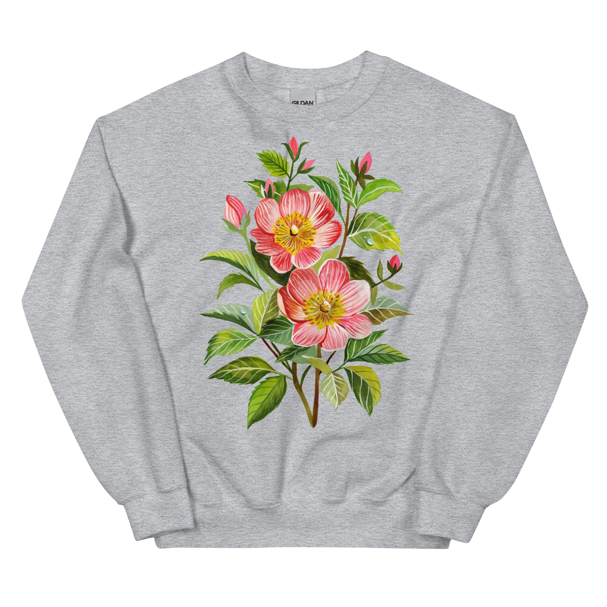 Lovely Rose Unisex Sweatshirt Sport Grey