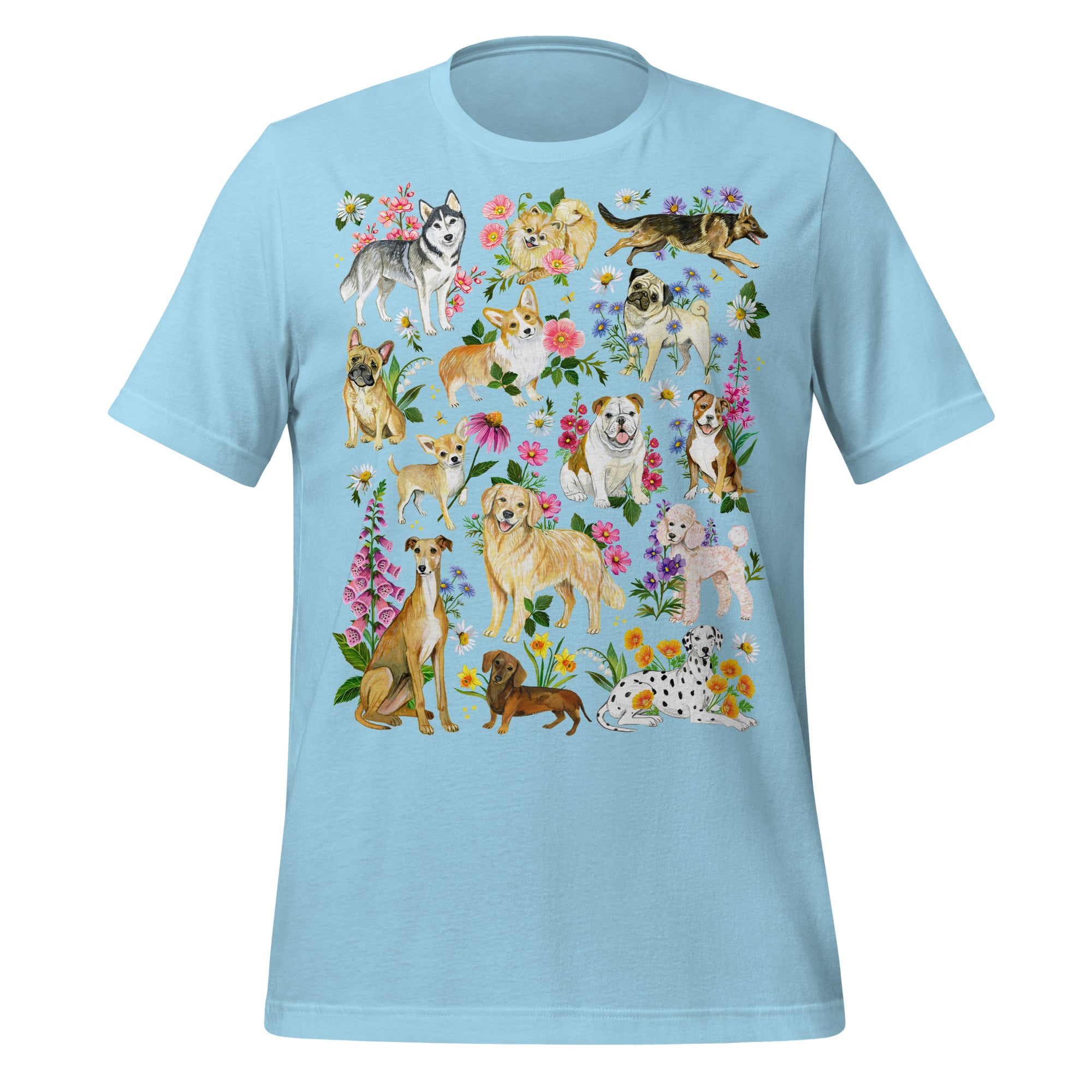 Dogs of The Meadow Unisex t-shirt Ocean Blue