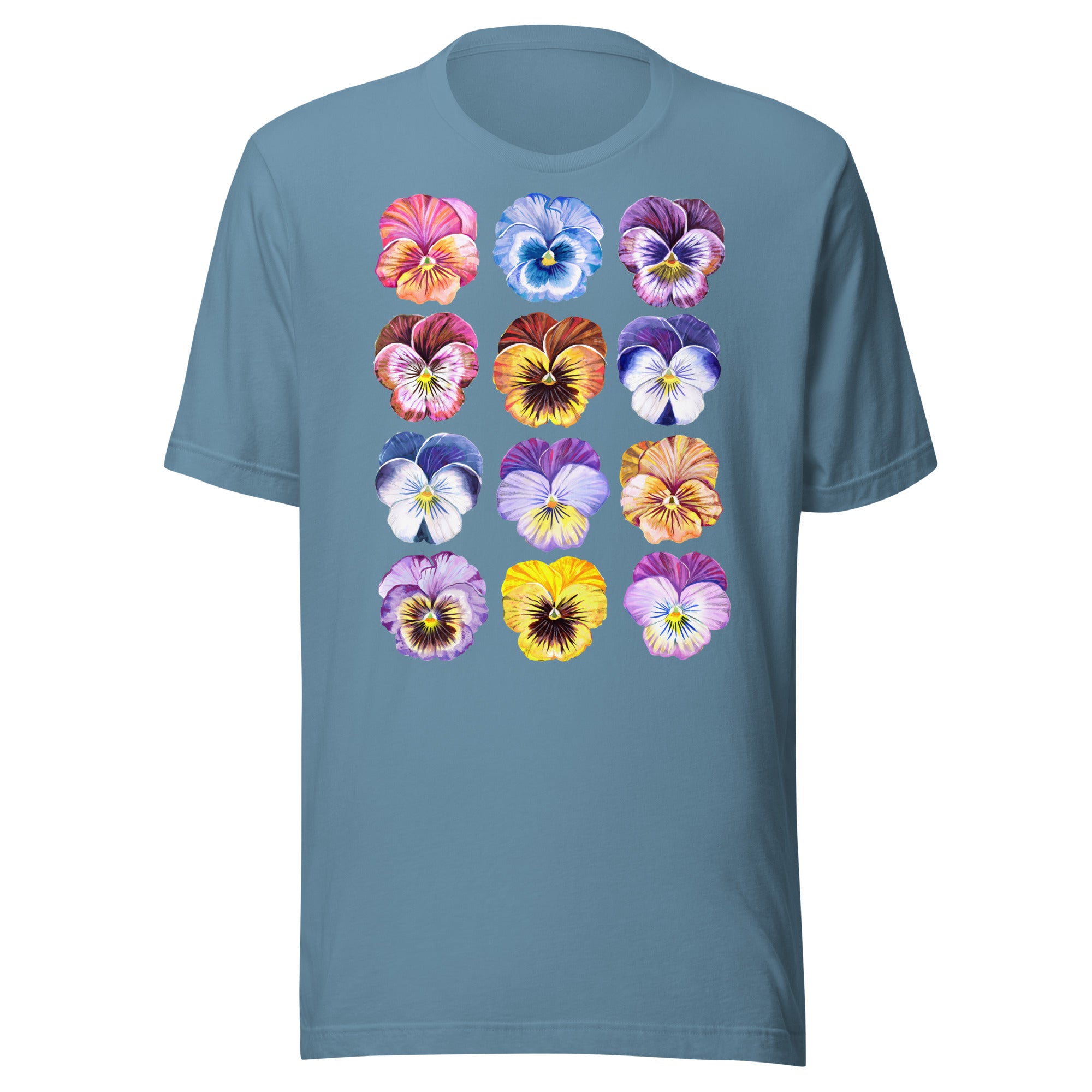 Pansy Unisex t-shirt Steel Blue