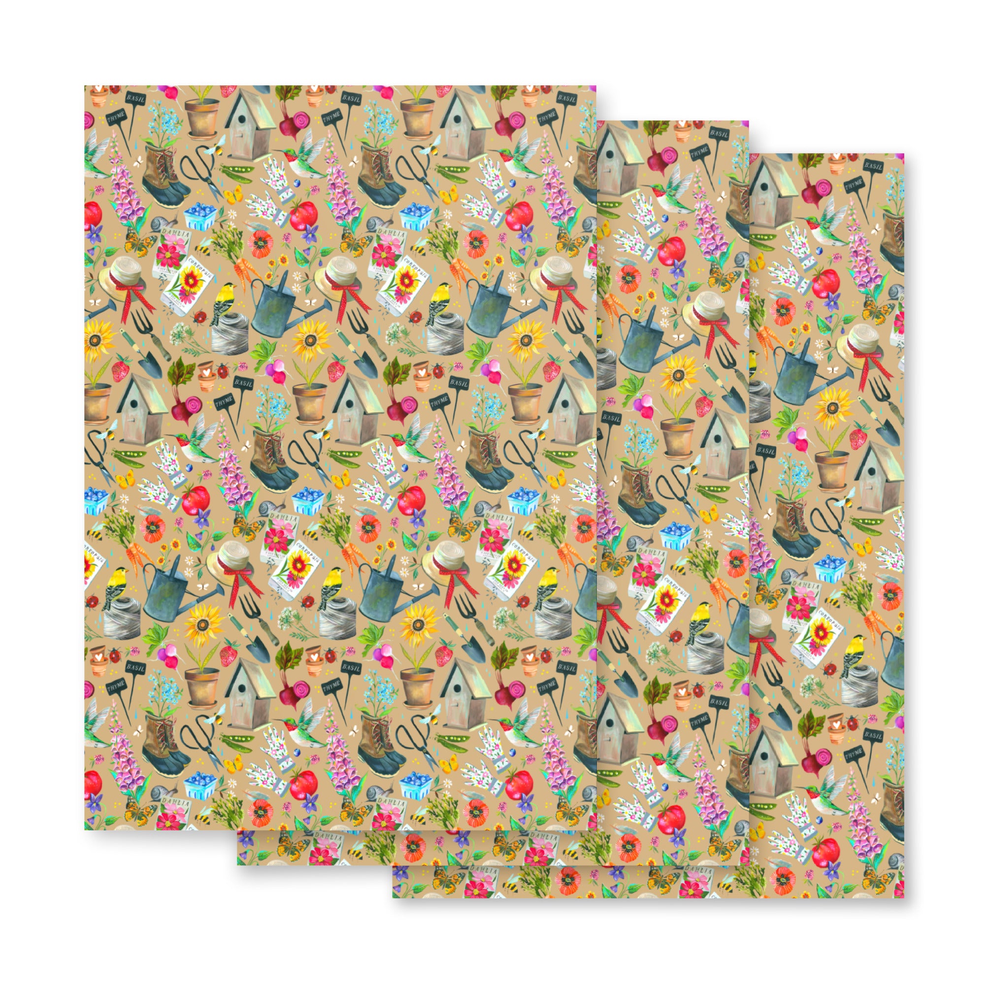 Garden Wrapping Paper Sheets