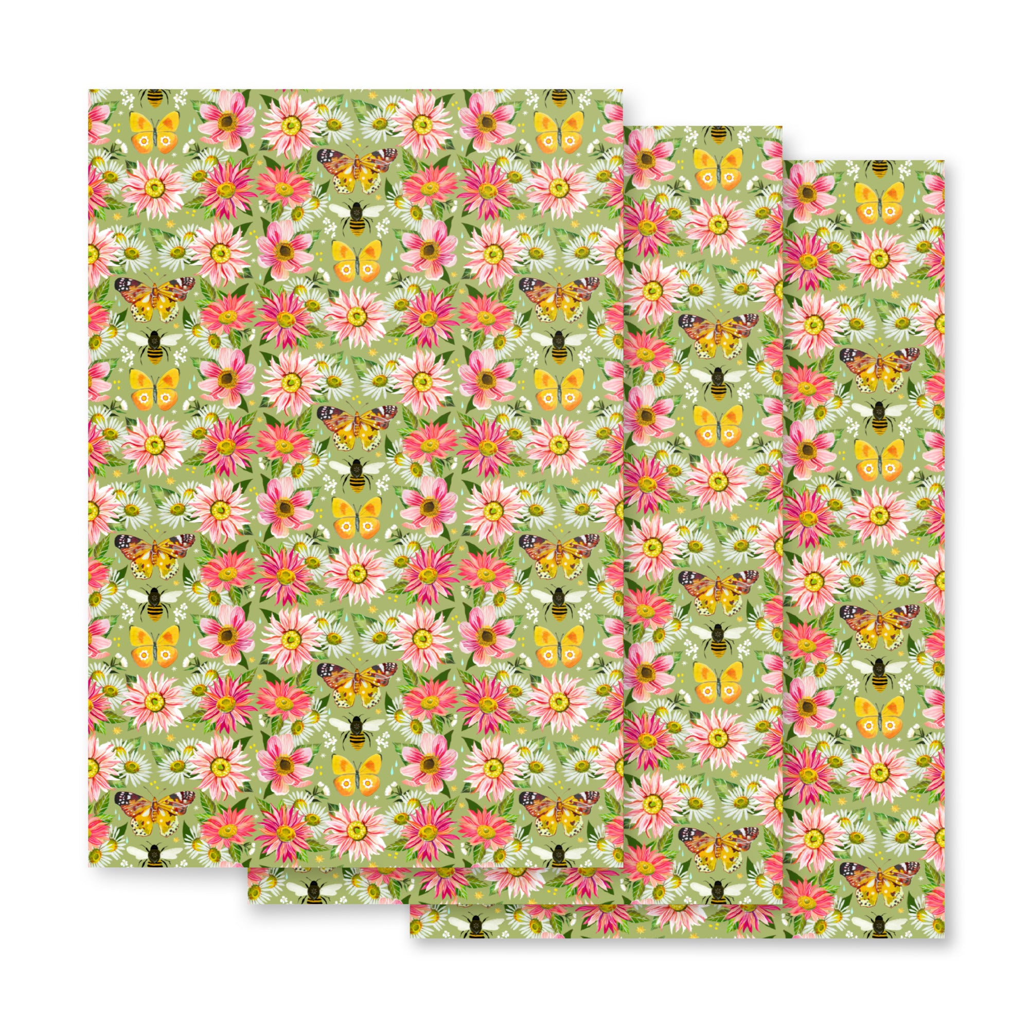 Butterfly Meadow Wrapping Paper Sheets