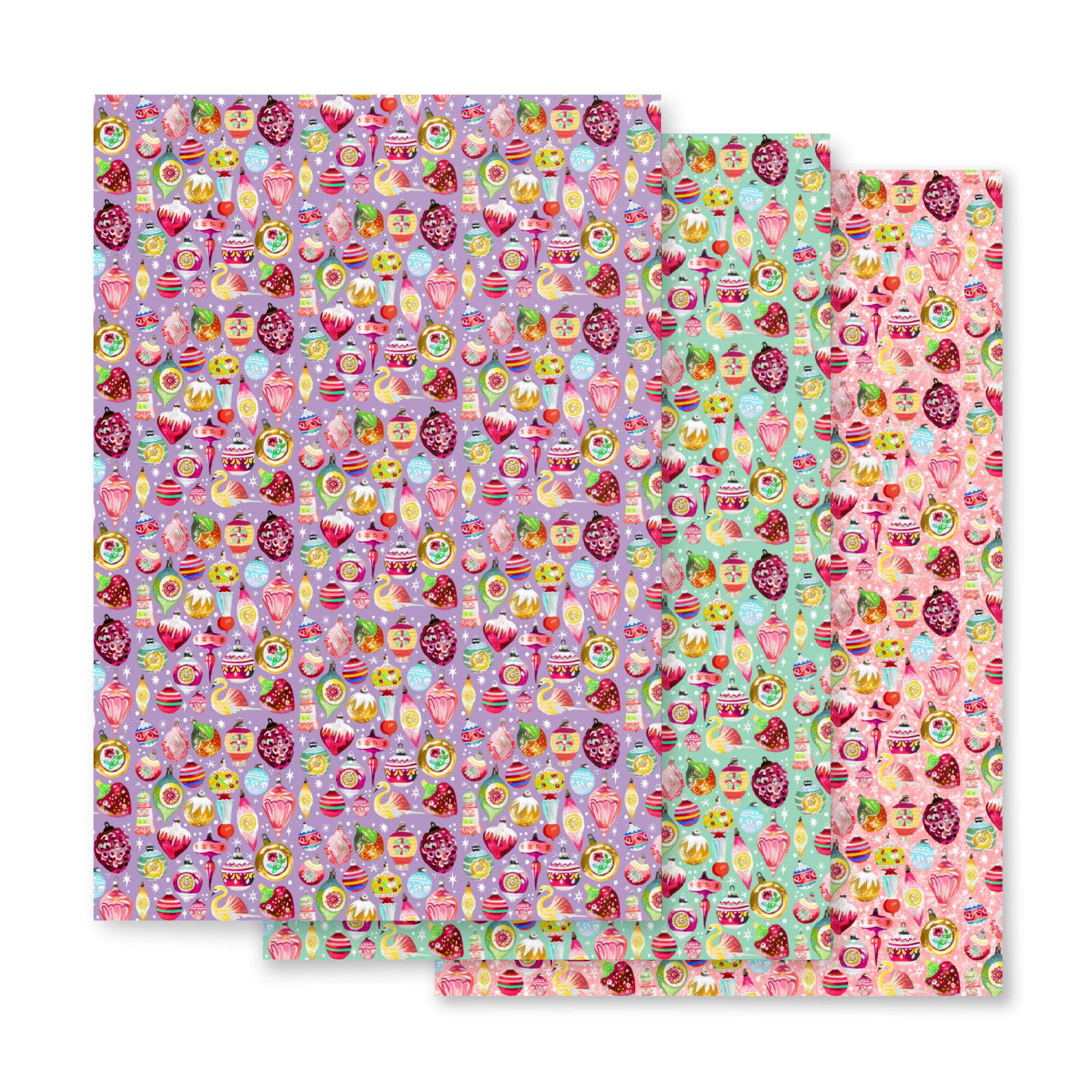 Vintage Ornaments Wrapping Paper Sheets